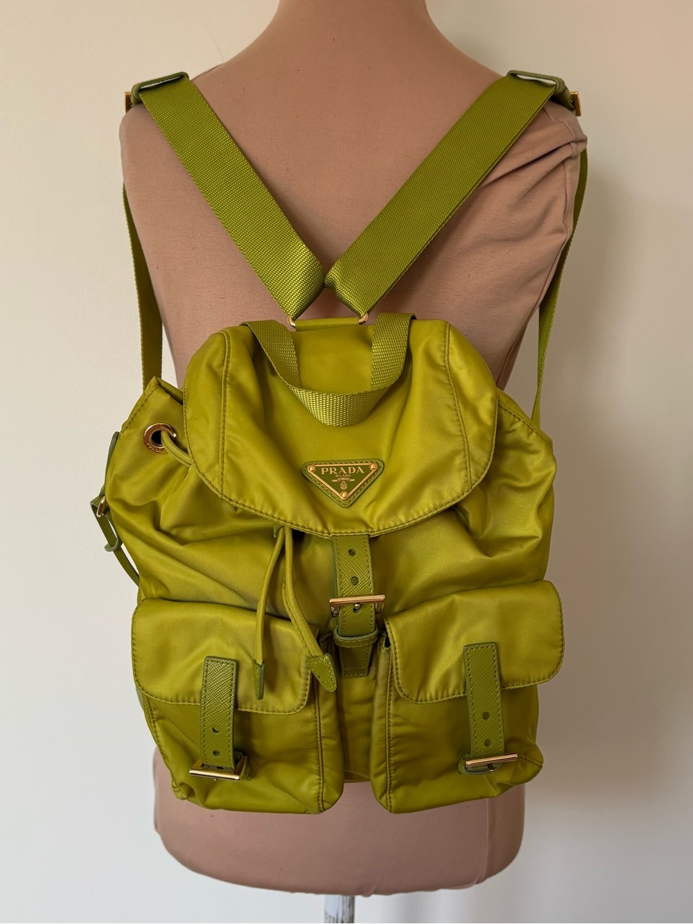 Prada Re-Edition 1978 Small Re-Nylon Tessuto Fern Green Backpack EUC